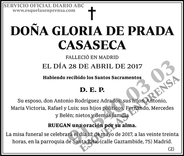 Gloria de Prada Casaseca
